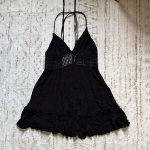 Forever 21 Black Halter Mini Dress